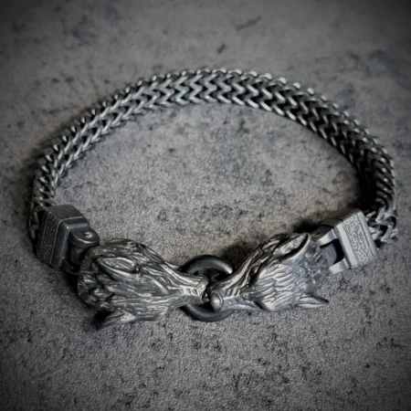 Wolf Head Stainless Steel Bracelet